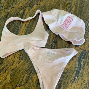 Frankie’s Bikini Light Pink Terry Cloth Suit